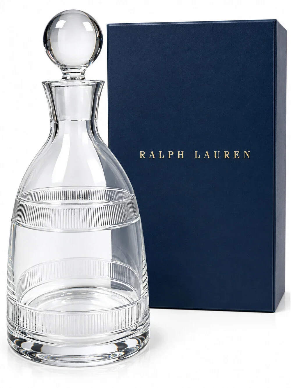Ralph Lauren Home Langley Crystal Decanter Slovakia New in Box $395